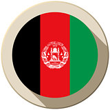 Afghanistan Flag Button Icon Modern