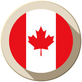 Canada Flag Button Icon Modern