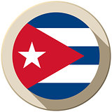 Cuba Flag Button Icon Modern