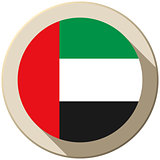 United Arab Emirates Flag Button Icon Modern