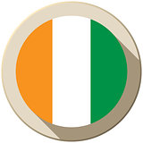Ireland Flag Button Icon Modern