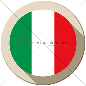 Italy Flag Button Icon Modern