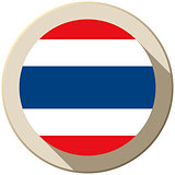 Thailand Flag Button Icon Modern