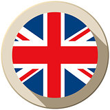 UK Flag Button Icon Modern