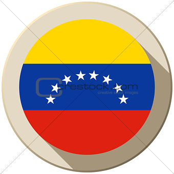 Venezuela Flag Button Icon Modern