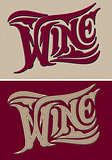 set of vector calligraphic inscriptions wine