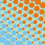 Vector background with orange and blue dots