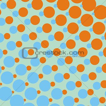 Vector background with orange and blue dots