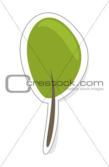 Vector tree - eco recycling design element, icon, sign or sticker