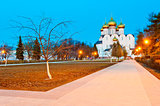 Evening shot of an Orthodox church in Yaroslavl