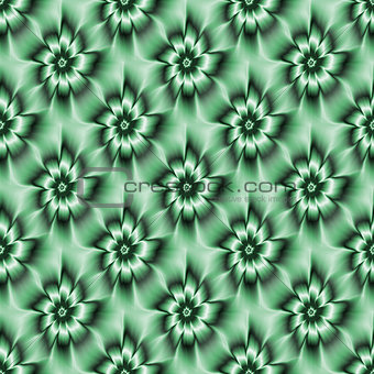 Teal Green Daisy Pattern