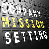 Airport display company mission setting