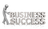 Business success word with puppet