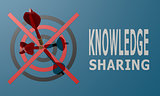 Dart board blue knowledge sharing