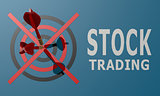 Dart board blue stock trading
