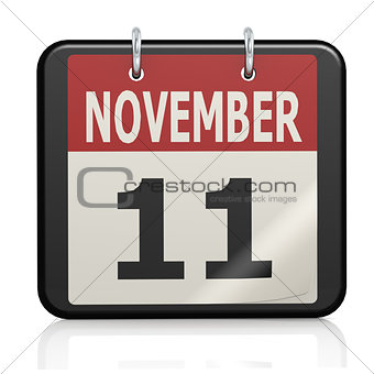 November 11, Veterans Day calendar