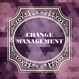 Change Management Concept. Purple Vintage design.