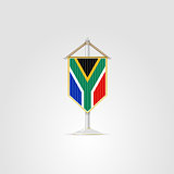 Illustration of national symbols of African countries. Republic of South Africa.