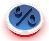 Discount button with percent symbol