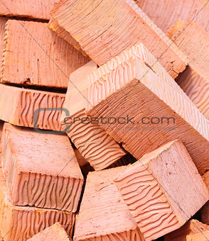 Background of red bricks