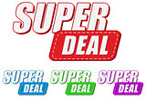 super deal, four colors labels