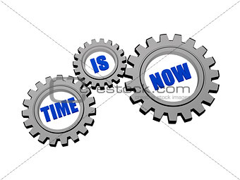 time is now in silver grey gears