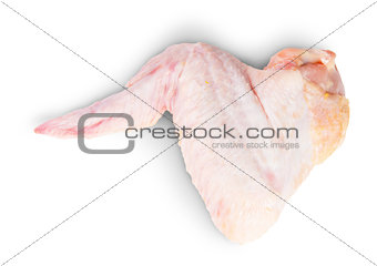 Raw Chicken Wing Rotated