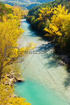 valley of river Verdon in autumn, Provence, France