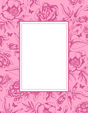 Vintage background with frame and flowers
