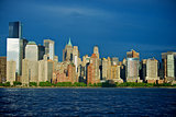 Manhattan skyline after the rain.