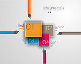 Flat UI design concepts for unique infographics