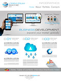 Attractive Modern Business Web Template with flat UI elements.