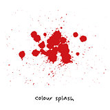 red colour splashes
