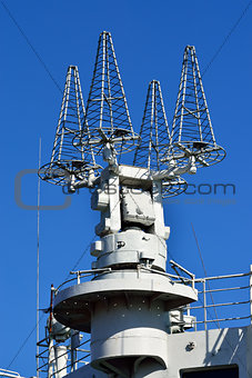 The ship's antennas