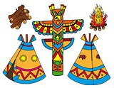 Indians tepees collection