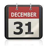 December 31, New Year eve calendar