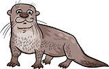otter animal cartoon illustration