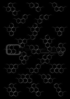 structural chemical formulas of benzene rings