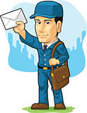 Cartoon of Postman or Mailman