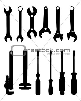 screwdriver and screw wrench