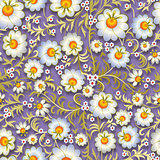abstract vintage seamless floral ornament with spring flowers