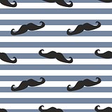 Tile mustache and strip vector background