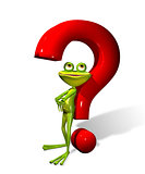 frog with a question mark
