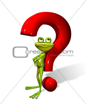 frog with a question mark