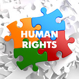 Human Rights on Multicolor Puzzle.