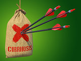 Cirrhosis - Arrows Hit in Red Mark Target.