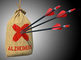 Alzheimers - Arrows Hit in Red Mark Target.