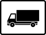 black delivery truck