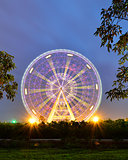 A big Ferris Wheel in the  children's park