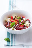 Cherry Tomato Salad with Feta Cheese and Pine Nuts